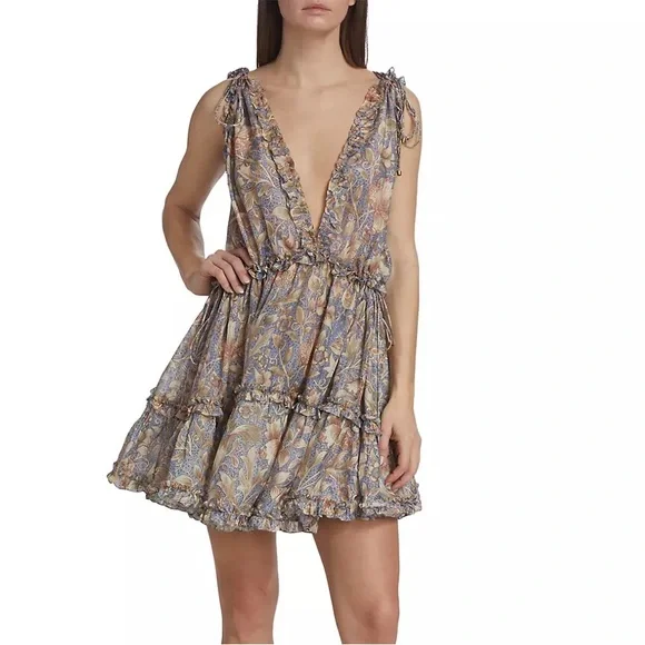 Zimmermann | Dresses | Zimmermann Chintz Floral Silk Draw